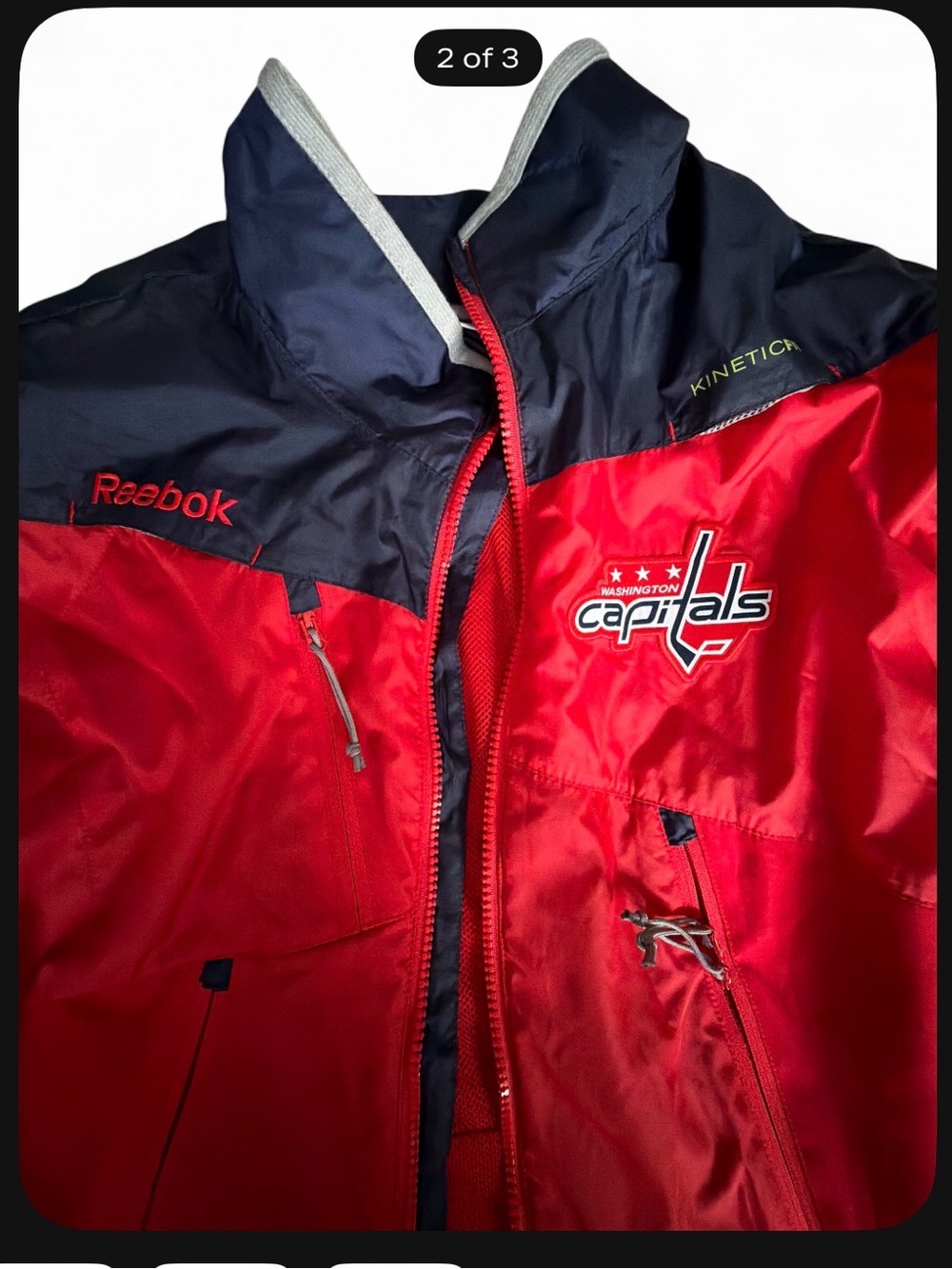Reebok Red and Navy Washington Capitals Lightweight Jacket
